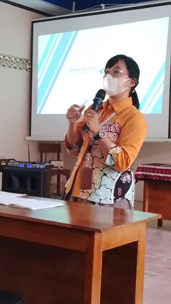 Sambutan oleh Agatha Gossie dari Puskesmas Panjatan II